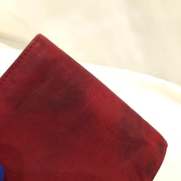 Prada Red Nylon Bifold Wallet Sku#84380 (gently used, outside dirty) - Picture 12 of 15